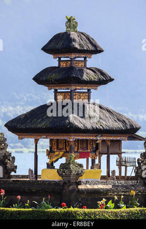 Pura Ulun Danu temple on a lake Bratan, Bali, Indonesia. Stock Photo
