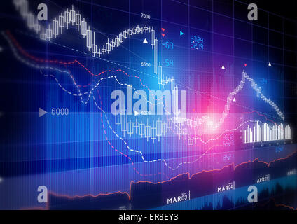stock market finance graph background with abstract Growth graph chart ...