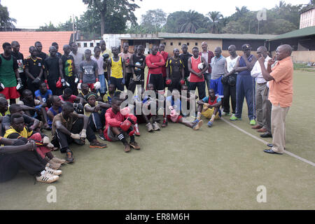 Kampala, Uganda. 29th May, 2015. Uganda national boxers pictured after a work out in camp. UBF has summoned 80 boxers for trials in preparation for the Africa Boxing Championship, the All Africa Games and the Rio 2016 Olympic Games. Stock Photo