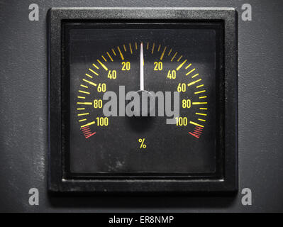 Lighted navigation pitch indicator scale, selective focus, front view Stock Photo