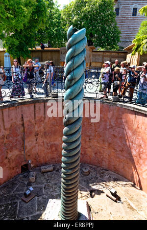 The Serpent Column originally Greek 4th century BC at the Hippodrome area, Sultanahmet, Istanbul, Turkey. Stock Photo