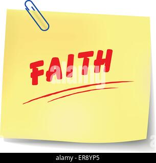 Vector illustration of faith message on white background Stock Vector