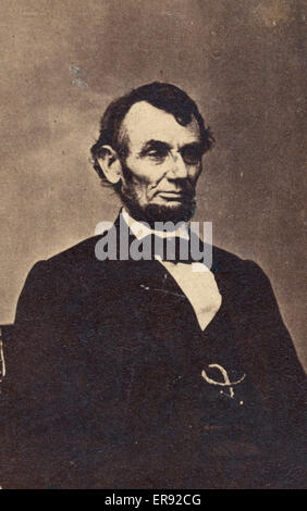 Abraham Lincoln, three-quarter length portrait, seated, faci Stock Photo