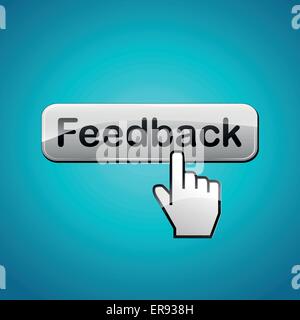 Vector illustration of feedback abstract concept background Stock Vector