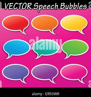 Vector illustration of speech bubbles set design Stock Vector