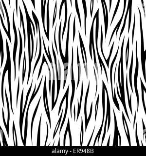 Vector illustration of black and white zebra background Stock Vector