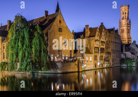 City of Bruges at dusk Stock Photo