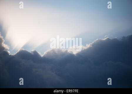 Clouds, sunshine, sun rays Stock Photo