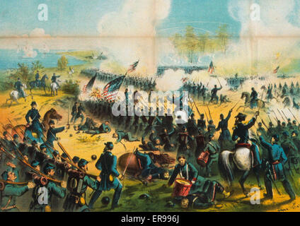 Battle of Pittsburg Landing April 6th 1862 from 1885 Stock Photo ...