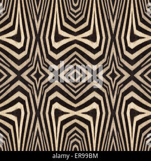 Kaleidoscope abstract background of zebra stripes. Beautiful natural fur pattern. Stock Photo