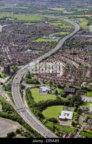 Aerial view of the M60 ring road, Manchester, GB Stock Photo - Alamy