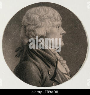 Thomas Jefferson, head-and-shoulders portrait, facing right Stock Photo