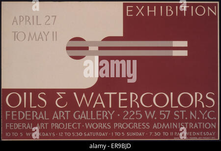 Exhibition - oils & watercolors, Federal Art Gallery Federal Stock Photo
