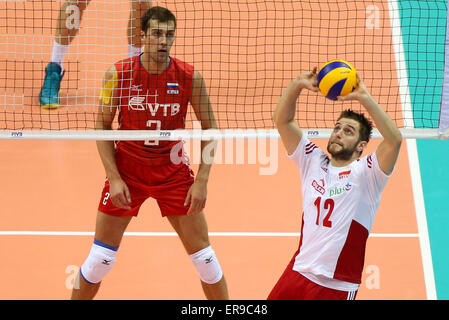 Gdansk, Poland. 29th May, 2015. Grzegorz Lomacz (POL), Poland versus Russia, FIVB Men's Volleyball World League, © Action Plus Sports/Alamy Live News Stock Photo