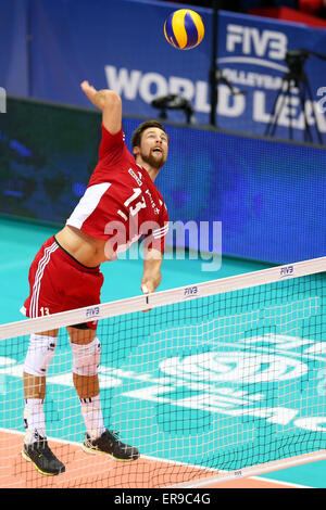 Gdansk, Poland. 29th May, 2015. Michal Kubiak (POL), Poland versus Russia, FIVB Men's Volleyball World League, © Action Plus Sports/Alamy Live News Stock Photo