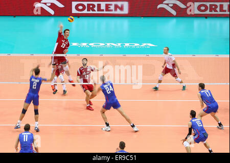 Gdansk, Poland. 29th May, 2015. Mateusz Bieniek (POL), Poland versus Russia, FIVB Men's Volleyball World League, © Action Plus Sports/Alamy Live News Stock Photo