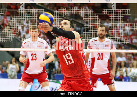 Gdansk, Poland. 29th May, 2015. Igor Kolodinsky (RUS), Poland versus Russia, FIVB Men's Volleyball World League, © Action Plus Sports/Alamy Live News Stock Photo