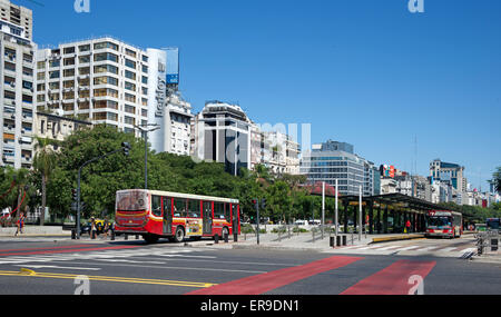 Modern office buildings Avenue 9th July Retiro Buenos Aires Argentina Stock Photo