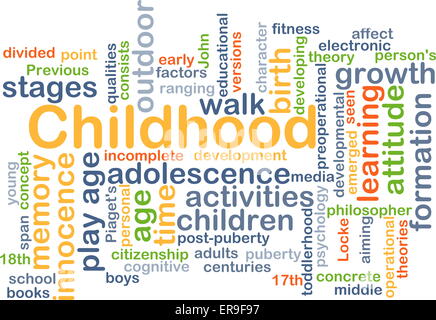 Background concept wordcloud illustration of adolescence glowing light ...