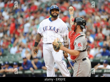 May 28, 2015: Texas Rangers Designated hitter Prince Fielder (84) during  the Red Sox at Rangers baseball game at Globe Life Park, Arlington, Texas.  (Icon Sportswire via AP Images Stock Photo - Alamy