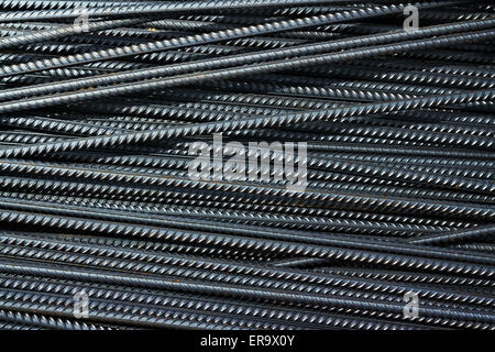 image iron reinforcement rods in the background Stock Photo