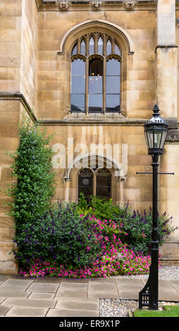 UK, England, Cambridge.  Corpus Christi College, Corner of the Courtyard. Stock Photo