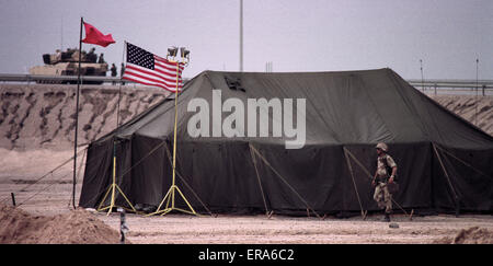 23rd March 1991 The ceasefire tent in southern Iraq where the Iraqis effectively surrendered to General Norman Schwarzkopf.