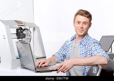 Student working on a project Stock Photo