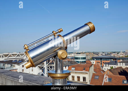 Lookout station on the top of a Brussels city belvedere Stock Photo