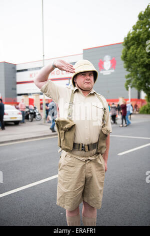 Gloucester, UK. 30th May 2015. Madness play live at Kingsholm Stadium, Gloucester, UK as part of their Grandslam Tour - The expectant crowd awaiting Madness Credit:  Daniel Fisher/Alamy Live News Stock Photo