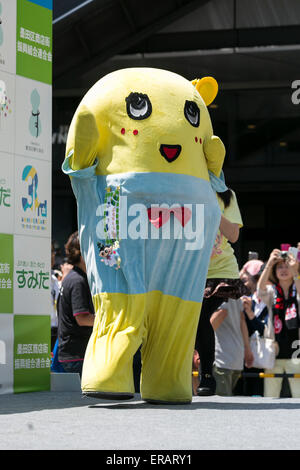 The popular mascot character Funassyi attends the ''Local Characters Festival in Sumida 2015'' on May 31, 2015, Tokyo, Japan. The festival is held by Sumida ward, Tokyo Skytree town, the local shopping street and ''Welcome Sumida'' Tourism Office. Approximately 90 characters attended the festival. According to the organizers the event attracts more than 120,000 people every year. © Rodrigo Reyes Marin/AFLO/Alamy Live News Stock Photo