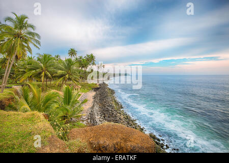 Beautiful Kerala state, Varkala beach with amazing cliff Stock Photo