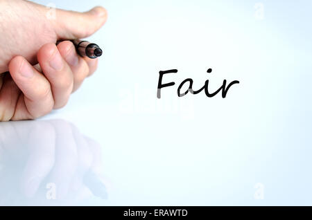 Pen in the hand isolated over white background Fair Stock Photo