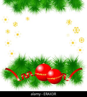 christmas background.Vector illustration. Isolated on white background.Transparency and gradient mesh not used Stock Vector