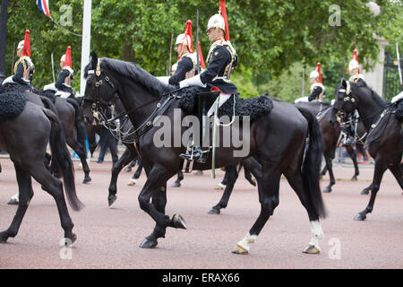 royals blues household cavalry officer alamy stands trooping colour attention