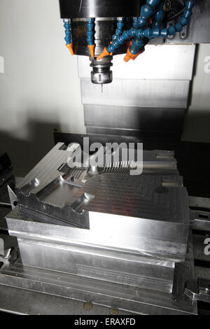 CNC lathe processing Stock Photo