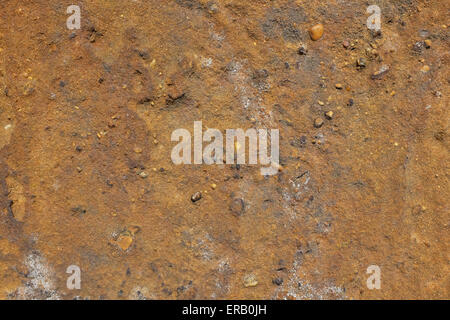 Gritty golden brown sandstone abstract background texture with small stones Stock Photo