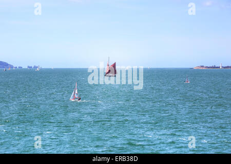 Old Gaffers Festival, Yarmouth, Isle of Wight, Hampshire, England, United Kingdom Stock Photo