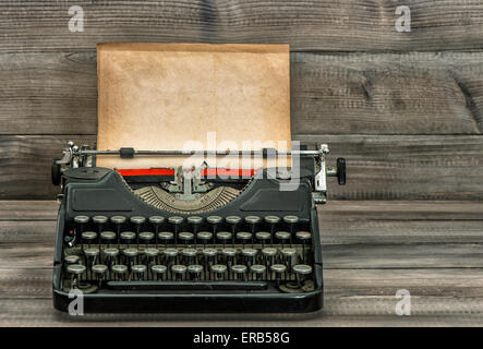 Vintage Typewriter With Paper Stock Photo, Picture and Royalty