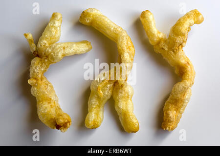 Dried Fish Maw or Swim Bladder - An example of the strange or weird food eaten by people around the world Stock Photo