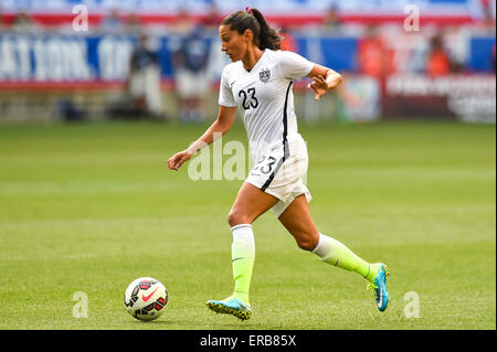 Harrison, New Jersey, USA. 30th May, 2015. United States forward Christen Press #23 controls the ball during a International Friendly match between the Korea Republic and the United States at Red Bull Arena in Harrison, New Jersey. The Korea Republic and United States played to a 0-0 tie. © Cal Sport Media/Alamy Live News Stock Photo