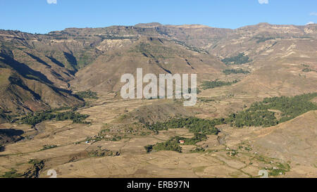 Landscape in Amhara province close to Lalibela, Ethiopia, Africa Stock Photo