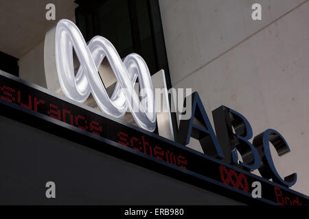 Australian Broadcasting Corporation sign in reception Stock Photo - Alamy