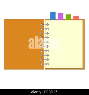 Blank notebook with colorful bookmarks Stock Vector