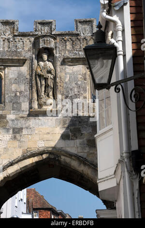 The North Gate or High Gate, Salisbury Cathedral Close, Wiltshire, United Kingdom. Stock Photo