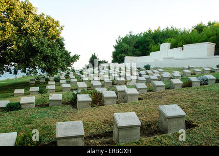 War memorial at Anzac Cove, Turkey Stock Photo