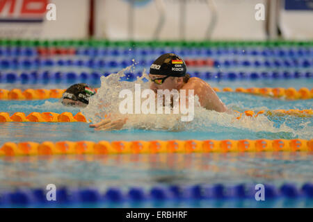 Bergen, Norway. 31st May, 2015.  Bergen Swim Festival 2015 in the new long course pool AdO Arena named after the late Alexander Dale Oen. World Championship qualifier event. Credit:  Kjell Eirik Irgens Henanger/Alamy Live News Stock Photo