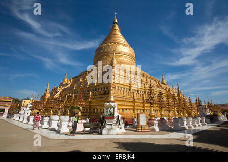 Shwezigon Zedi Pagoda in Bagan Myanmar Stock Photo