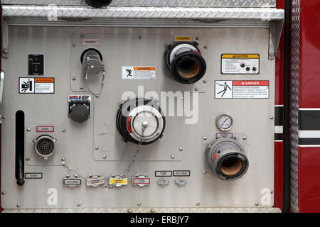 Firetruck connections Stock Photo