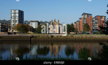 Clyde Street, Glasgow at St. Andrew's Roman Catholic Cathedral. Stock Photo